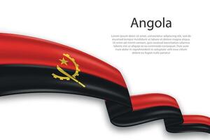 astratto ondulato bandiera di angola su bianca sfondo vettore