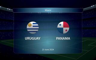 Uruguay vs Panama. America calcio torneo 2024 vettore