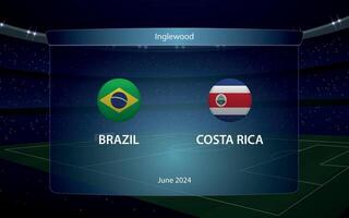 brasile vs costa rica. America calcio torneo 2024 vettore