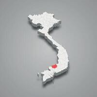 bin phuoc regione Posizione entro Vietnam 3d carta geografica vettore