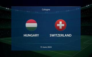 Ungheria vs Svizzera. Europa calcio torneo 2024 vettore