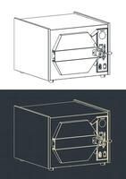 autoclave sterilizzatore laboratorio attrezzatura isometrico progetti vettore