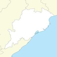 Posizione carta geografica di odisha è un' stato di India vettore