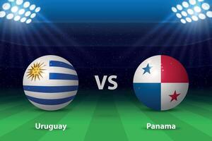 Uruguay vs Panama. America calcio torneo 2024 vettore