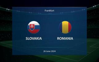 slovacchia vs Romania. Europa calcio torneo 2024 vettore