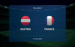 Austria vs Francia. Europa calcio torneo 2024 vettore