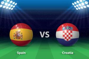 Spagna vs Croazia. Europa calcio torneo 2024 vettore