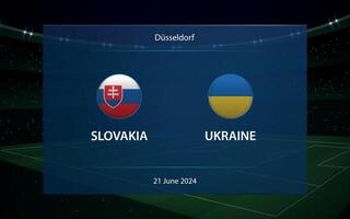 slovacchia vs Ucraina. Europa calcio torneo 2024 vettore