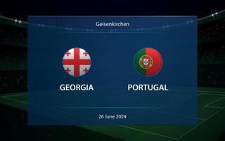 Georgia vs Portogallo. Europa calcio torneo 2024 vettore