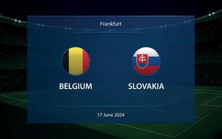 Belgio vs slovacchia. Europa calcio torneo 2024 vettore