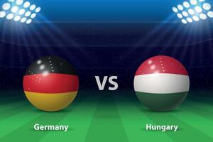 Germania vs Ungheria. Europa calcio torneo 2024 vettore