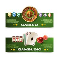 Set di banner del casinò vettore