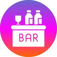 bar glifo pendenza cerchio icona design vettore