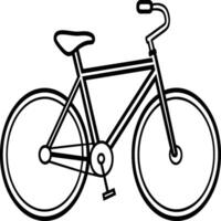 bicicletta colorazione pagine. veicoli linea arte per colorazione libro vettore