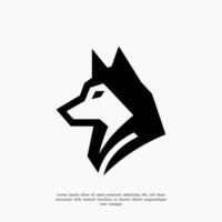 semplice silhouette cane testa logo design modello vettore