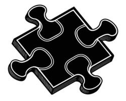 puzzle cartello icona illustrazione vettore