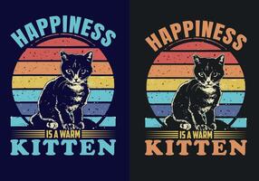 felicità è un' caldo gattino vettore