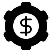 icona del glifo con denaro vettore
