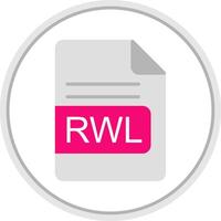 rwl file formato piatto cerchio icona vettore