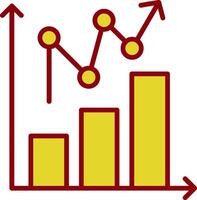 statistico grafico Vintage ▾ icona design vettore