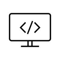 semplice codice marchio e computer icona. vettore