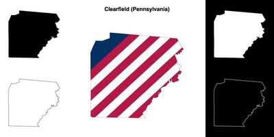 campo libero contea, Pennsylvania schema carta geografica impostato vettore