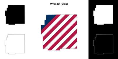 wyandot contea, Ohio schema carta geografica impostato vettore