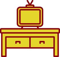 tv tavolo Vintage ▾ icona design vettore