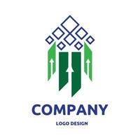 investimento e commercio logo design per grafico progettista o ragnatela sviluppatore vettore