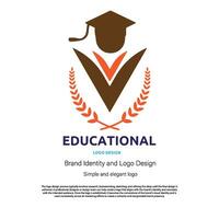 insegnamento, formazione scolastica, e studia logo design per grafico progettista o ragnatela sviluppatore vettore