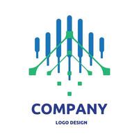 investimento e commercio logo design per grafico progettista o ragnatela sviluppatore vettore