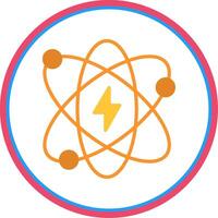 atomico energia piatto cerchio icona vettore