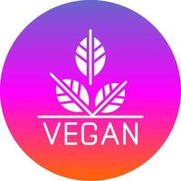 vegano glifo pendenza cerchio icona design vettore