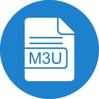 m3u file formato Multi colore cerchio icona vettore