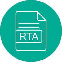 rta file formato Multi colore cerchio icona vettore