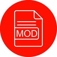 mod file formato Multi colore cerchio icona vettore