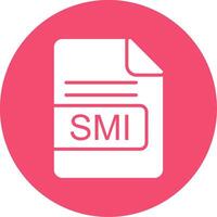 smi file formato Multi colore cerchio icona vettore