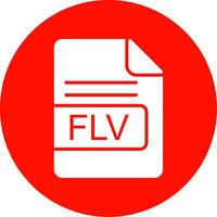 flv file formato Multi colore cerchio icona vettore