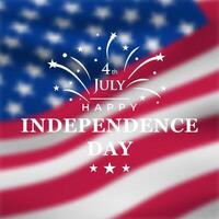 contento 4 ° di luglio, indipendenza giorno di Stati Uniti d'America. vettore