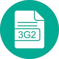 3g2 file formato Multi colore cerchio icona vettore