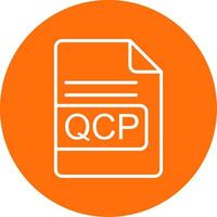 qcp file formato Multi colore cerchio icona vettore