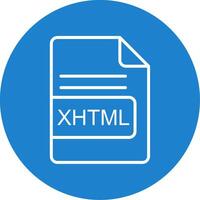 xhtml file formato Multi colore cerchio icona vettore