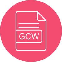 gcw file formato Multi colore cerchio icona vettore