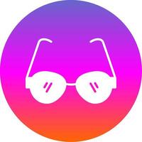 occhiali da sole glifo pendenza cerchio icona design vettore