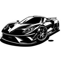 nero e bianca illustrazione di un' hypercar gli sport auto vettore