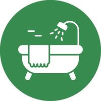 vasca da bagno Multi colore cerchio icona vettore