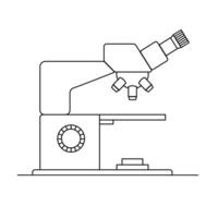 microscopio schema icona isolato su bianca vettore