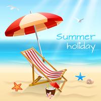 Poster di sfondo vacanze estive vettore