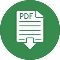 PDF Multi colore cerchio icona vettore