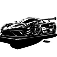 nero e bianca illustrazione di un' hypercar gli sport auto vettore